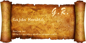 Gajda Renátó névjegykártya